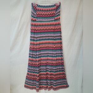 Everlast Convertible Maxi Skirt OR Dress Size Medium Zigzag Chevron Aztec